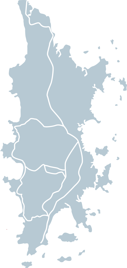 Phuket Island Map White
